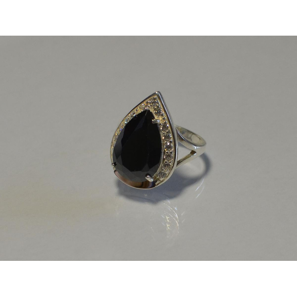 Серебряное кольцо  с пластинами из золота (038к)