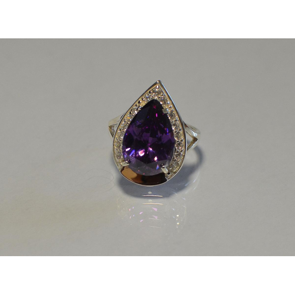 Серебряное кольцо  с пластинами из золота (038к)