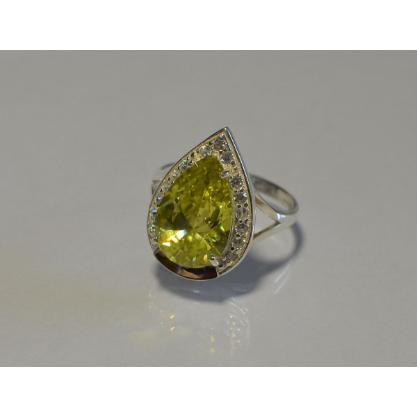 Серебряное кольцо  с пластинами из золота (038к)