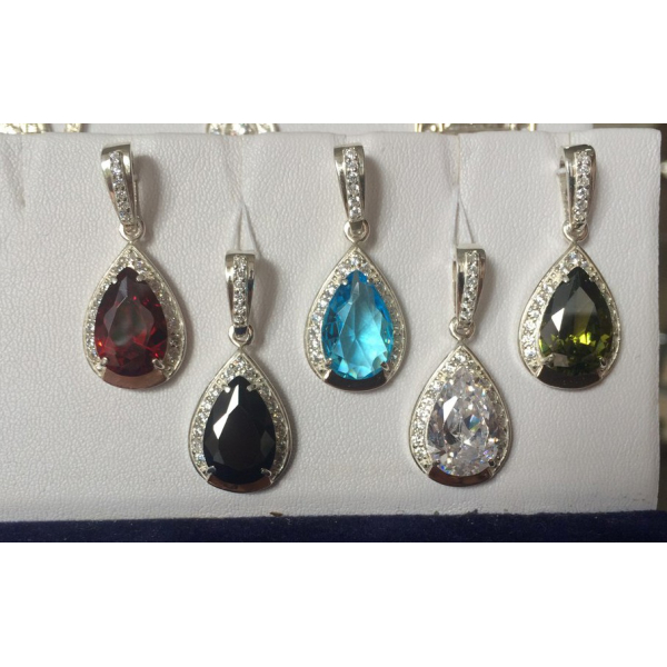 Серебряная подвеска с золотыми пластинами (038п)