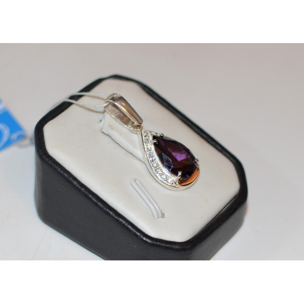 Серебряная подвеска с золотыми пластинами (038п)