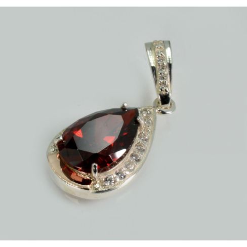 Серебряная подвеска с золотыми пластинами