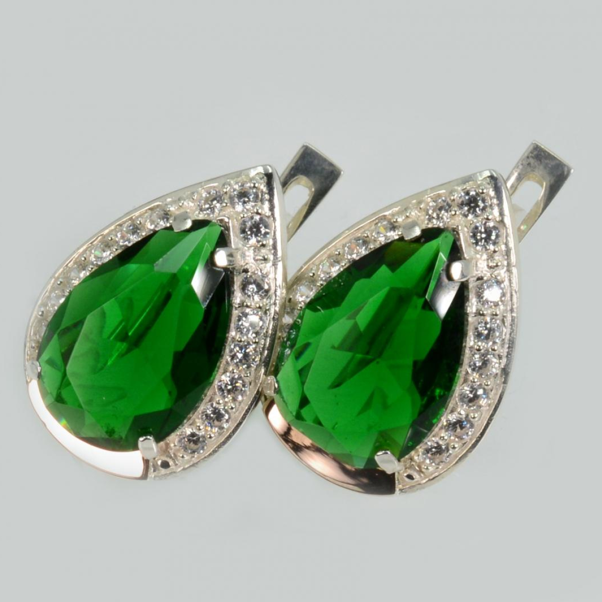 Серебряные серьги с золотыми пластинами (038с2)