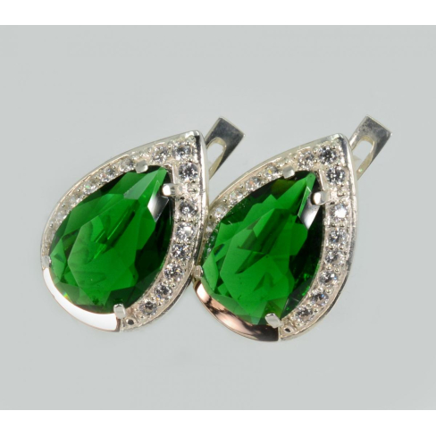 Серебряные серьги с золотыми пластинами