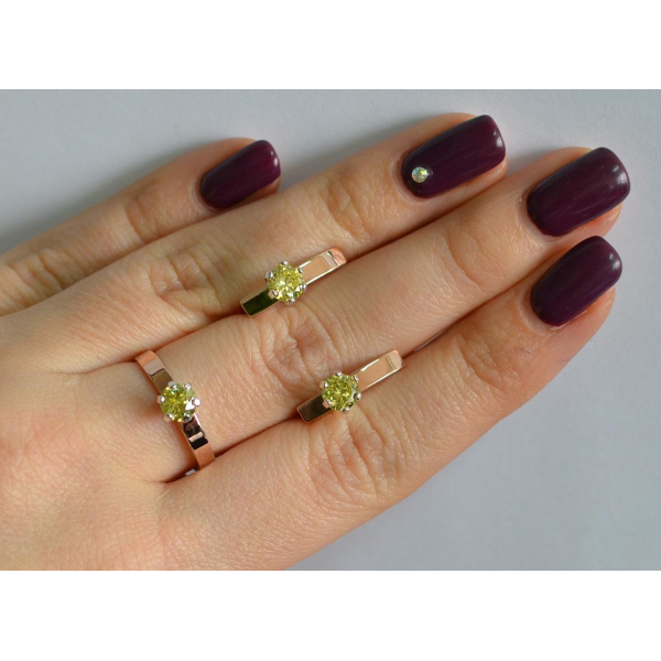 Комплект серебряный  с золотыми напайками (045)