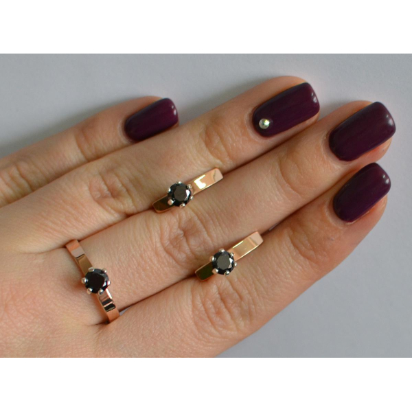 Комплект серебряный  с золотыми напайками (045)