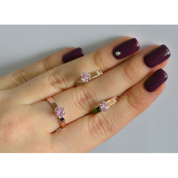 Комплект серебряный  с золотыми напайками (045)