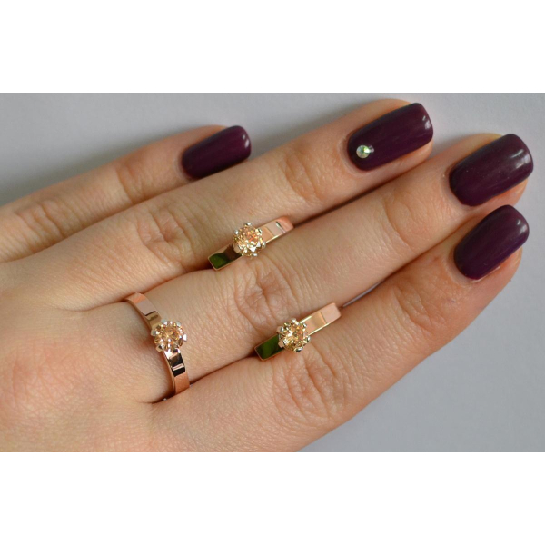 Комплект серебряный  с золотыми напайками (045)