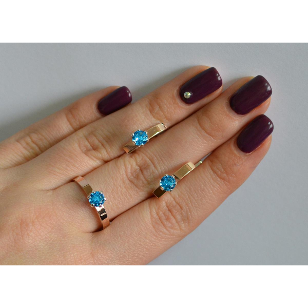 Комплект серебряный  с золотыми напайками (045)