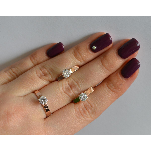 Комплект серебряный  с золотыми напайками (045)