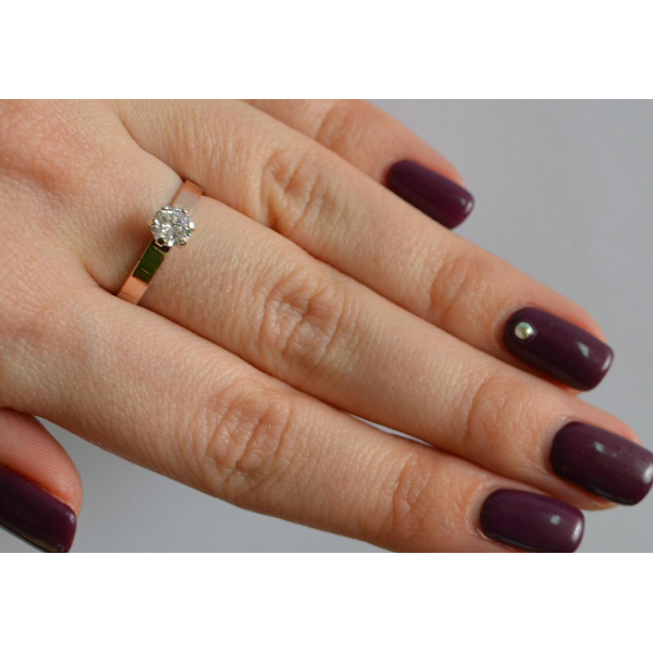 Серебряное кольцо снапайками  золота (045к)