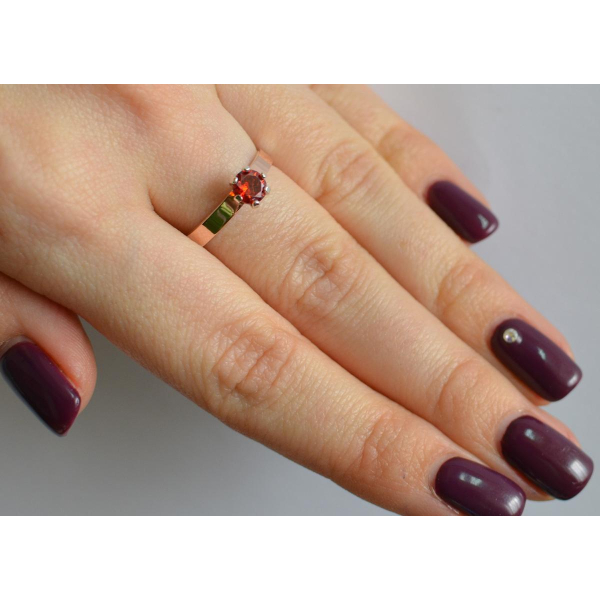 Серебряное кольцо снапайками  золота (045к)