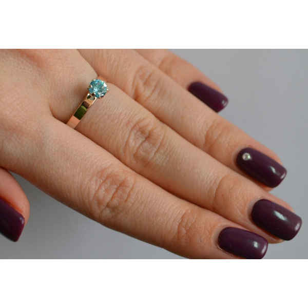 Серебряное кольцо снапайками  золота (045к)