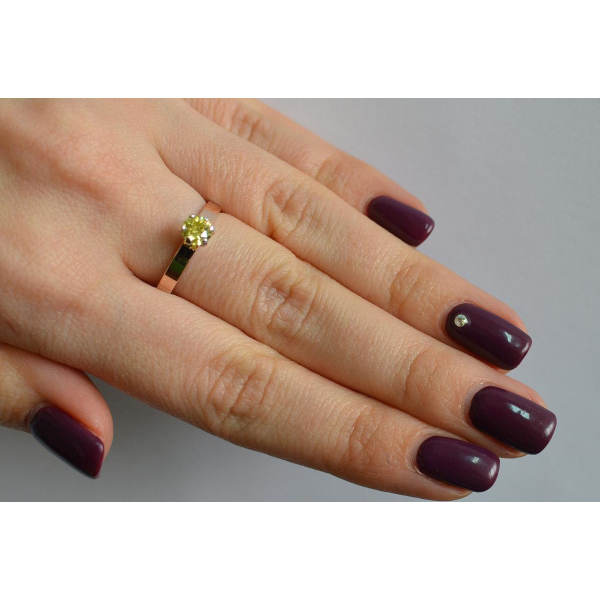 Серебряное кольцо снапайками  золота (045к)