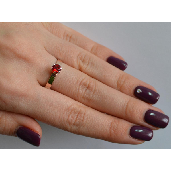 Серебряное кольцо снапайками  золота (045к)