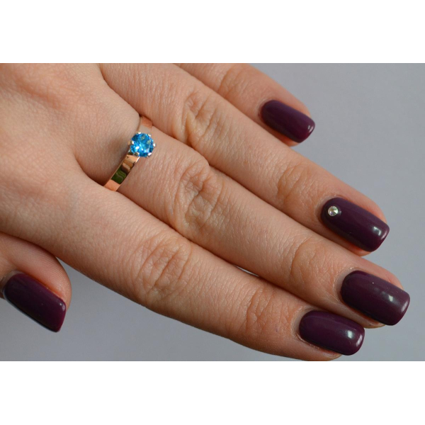 Серебряное кольцо снапайками  золота (045к)