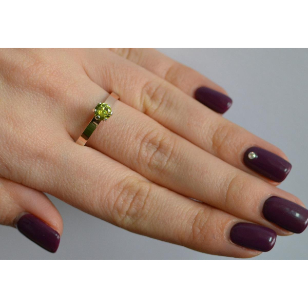 Серебряное кольцо снапайками  золота (045к)