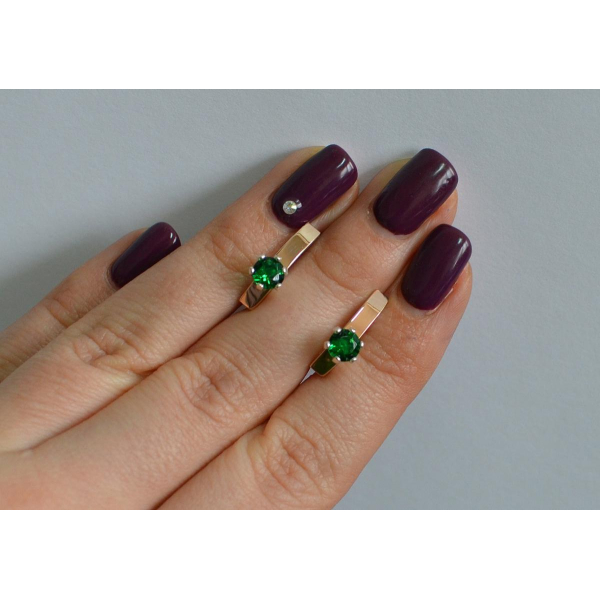 Серебряные серьги с золотыми  пластинами (045с)