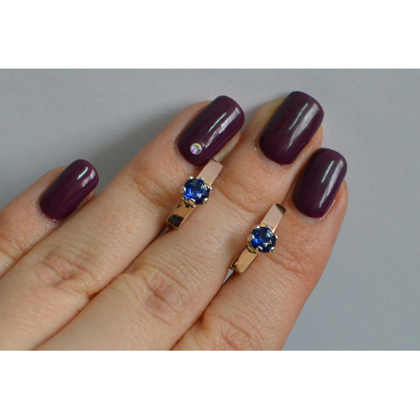 Серебряные серьги с золотыми  пластинами (045с)