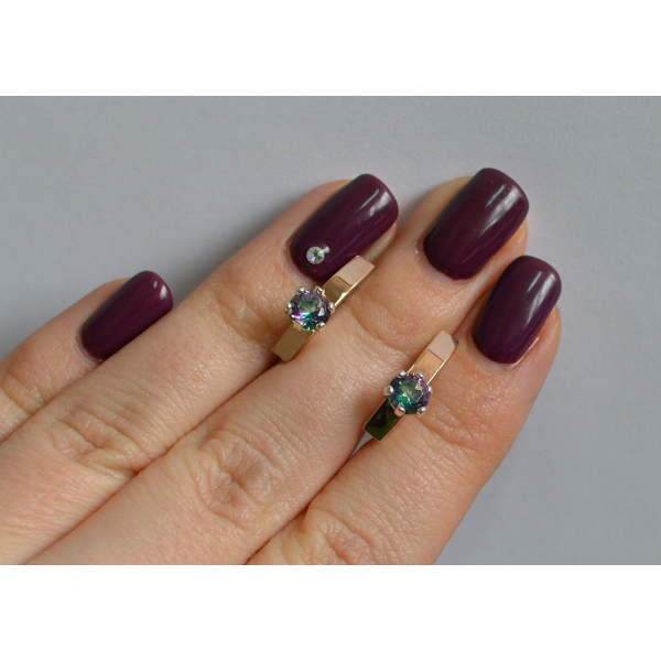 Серебряные серьги с золотыми  пластинами (045с)