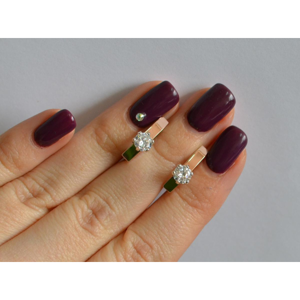 Серебряные серьги с золотыми  пластинами (045с)