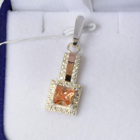 Серебряная подвеска с золотыми накладками