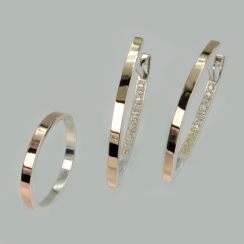 Серебряный набор со вставками из золота