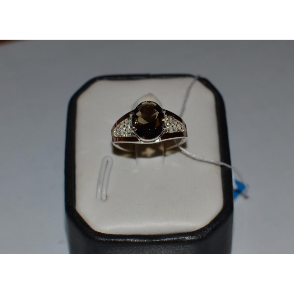 Серебряное кольцо с пластинами золота (054к)