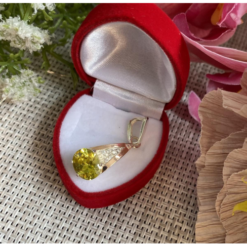 Срібна підвіска з пластинами золота