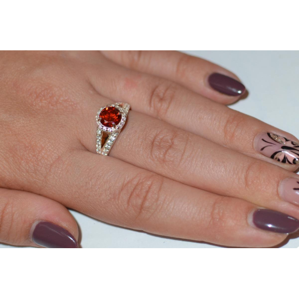 Срібна каблучка з золотими накладками (058к)