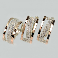 Набор из серебра 925 пробы и золота 375 пробы