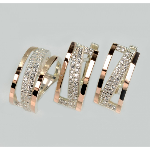 Набір із срібла 925 проби і золота 375 проби