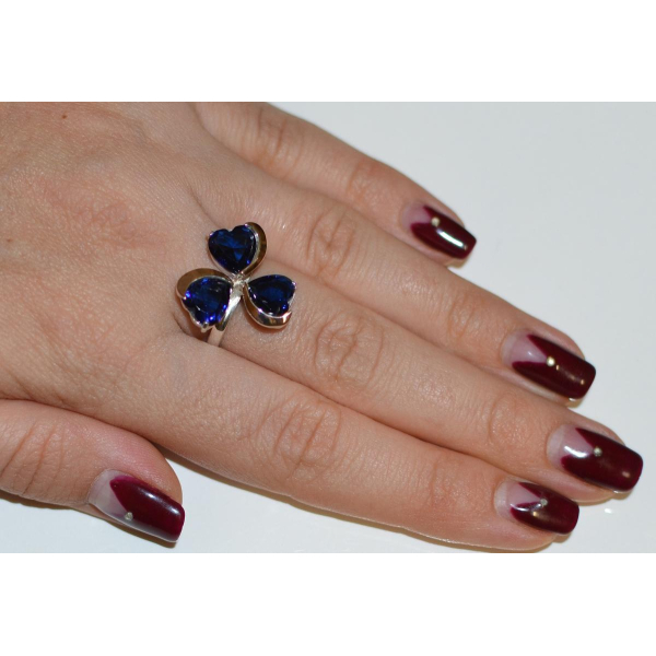 Серебряное кольцо  с пластинами из золота (061к)