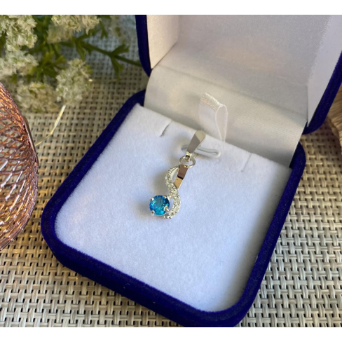 Срібна підвіска з пластинами золота