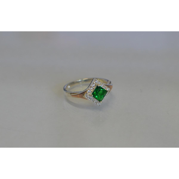 Серебряное кольцо с накладками из золота074 (074к)