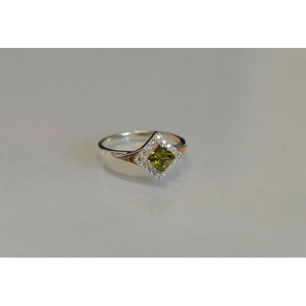 Серебряное кольцо с накладками из золота074 (074к)