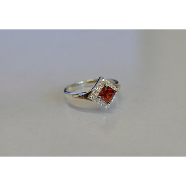 Серебряное кольцо с накладками из золота074 (074к)