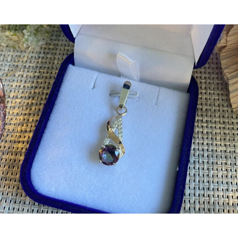 Срібна підвіска з пластинами золота