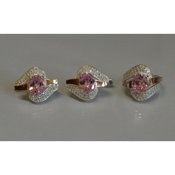 Набір срібний з золотими накладками (079)