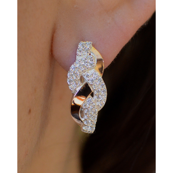 Серьги серебряные с золотыми напайками (086с)