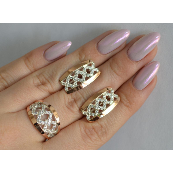 Набор серебро с золотом (087)