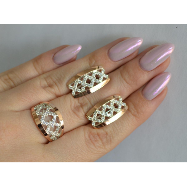 Набор серебро с золотом (087)