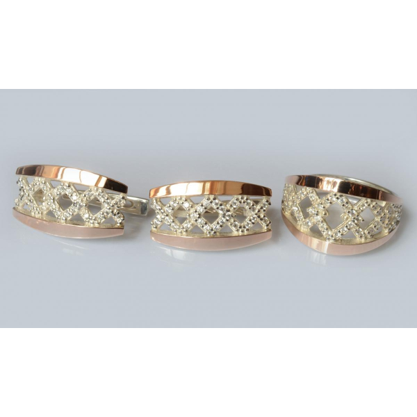 Набор серебро с золотом (087)