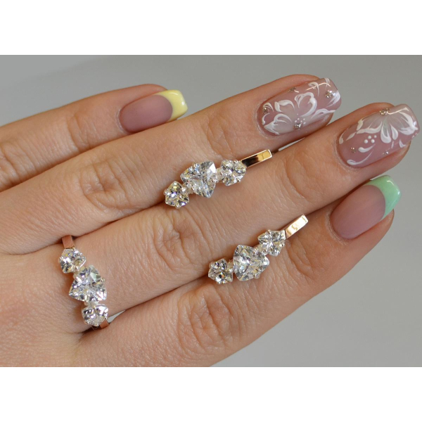 Серебряный гарнитур с золотыми вставками (088)