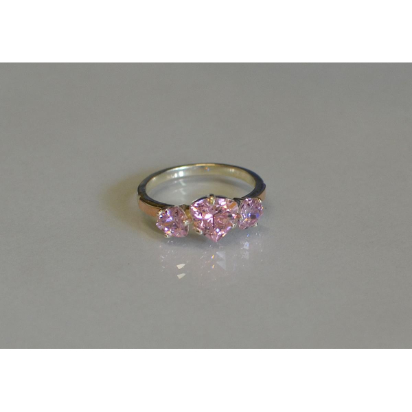 Каблучка срібна з золотими накладками (088к)