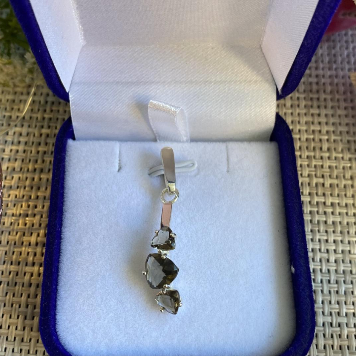 Серебряная подвеска с золотими вставками (088п)