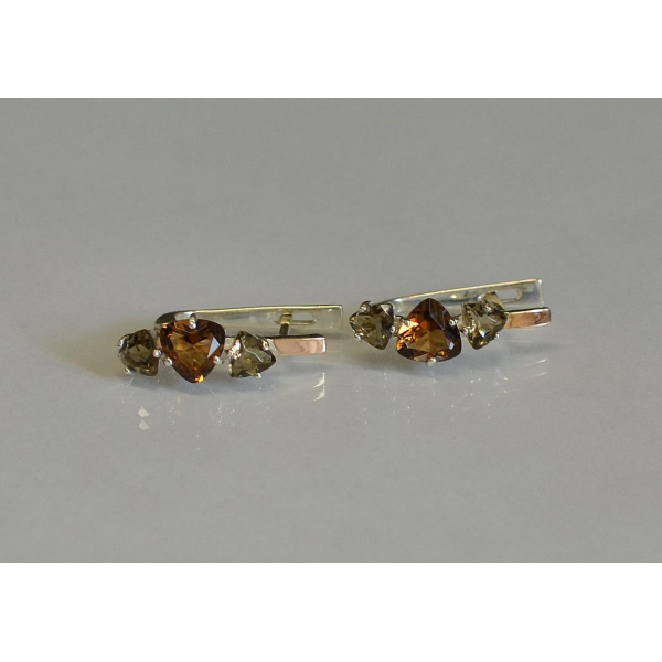 Сережки срібні з золотими накладками (088с)