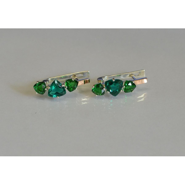 Сережки срібні з золотими накладками (088с)