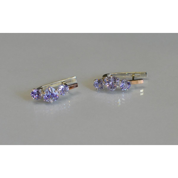 Сережки срібні з золотими накладками (088с)