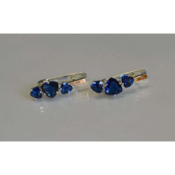 Сережки срібні з золотими накладками (088с)